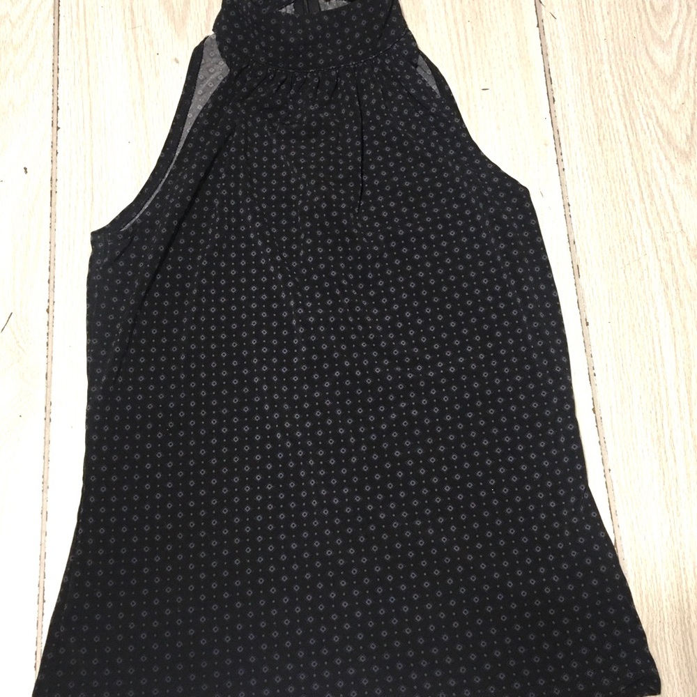 Michael Kors Neck Halter Top Black With Gray Dots Women’s XS - Picture 2 of 6